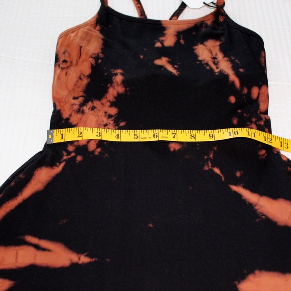 Handmade tie dye Pact fit & flare tank midi dress with pockets by Hue Revival - Picture 5 of 12